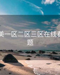 国产欧美一区二区三区在线看常见问题