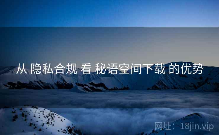 从 隐私合规 看 秘语空间下载 的优势