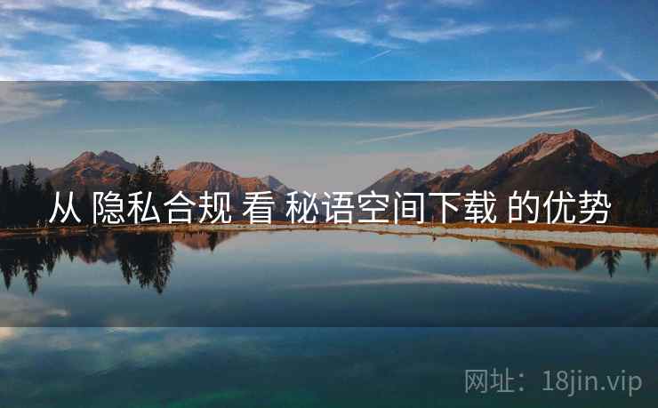 从 隐私合规 看 秘语空间下载 的优势