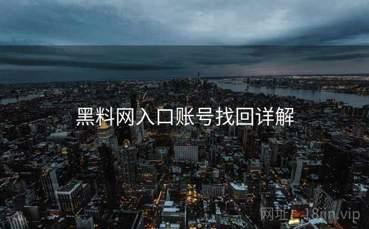 黑料网入口账号找回详解