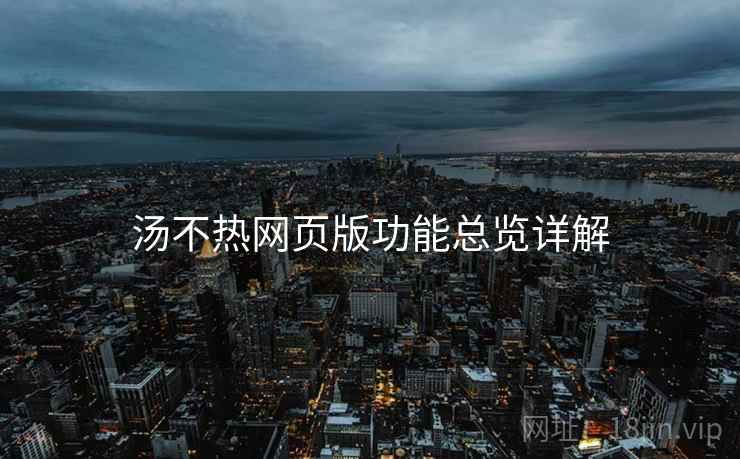 汤不热网页版功能总览详解