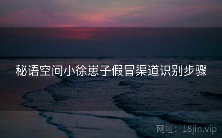 秘语空间小徐崽子假冒渠道识别步骤