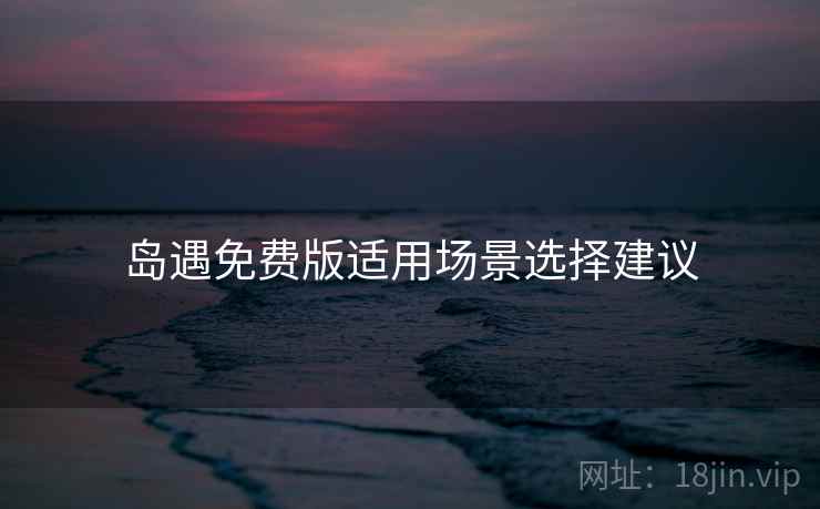 岛遇免费版适用场景选择建议