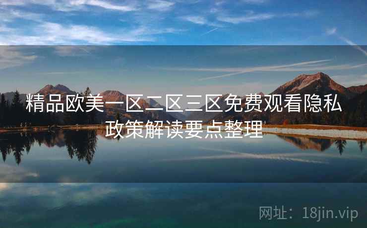 精品欧美一区二区三区免费观看隐私政策解读要点整理