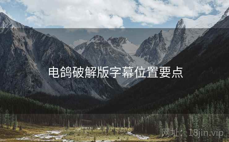 电鸽破解版字幕位置要点