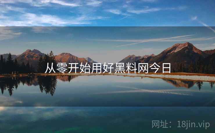 从零开始用好黑料网今日