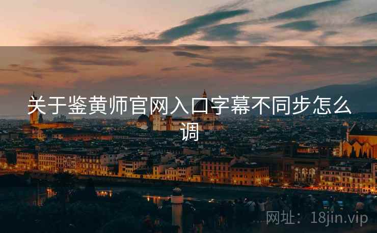 关于鉴黄师官网入口字幕不同步怎么调