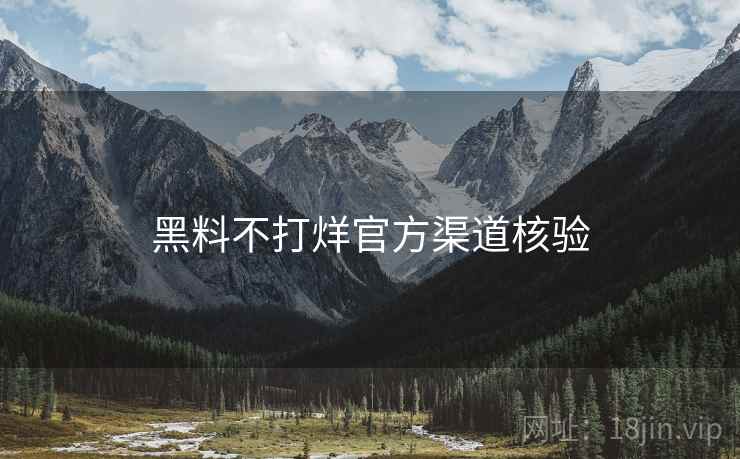 黑料不打烊官方渠道核验